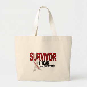 Grand Tote Bag Survivant de cancer de poumon 1 an