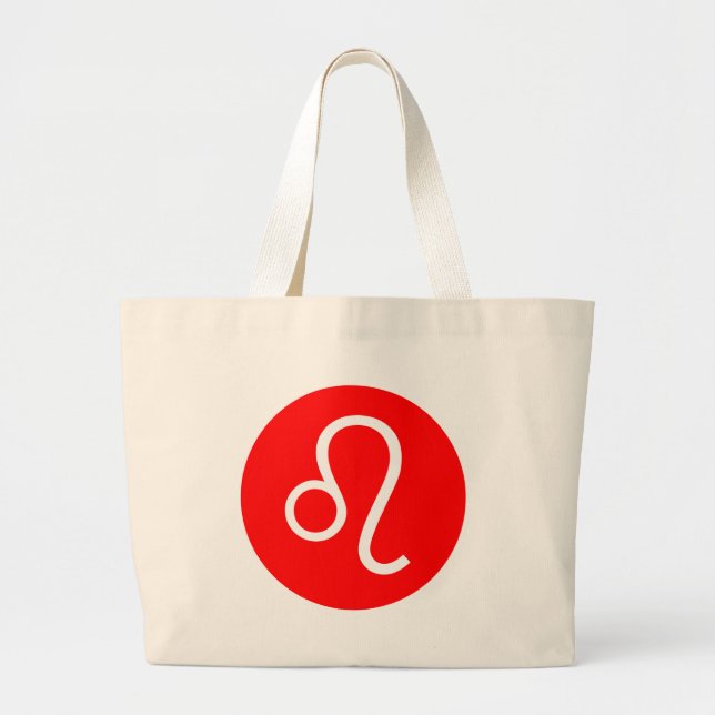 Grand Tote Bag Symbole de Leo (Devant)