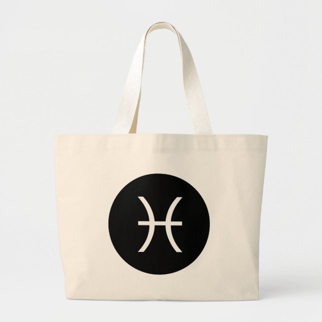 Grand Tote Bag Symbole des Poissons (Devant)