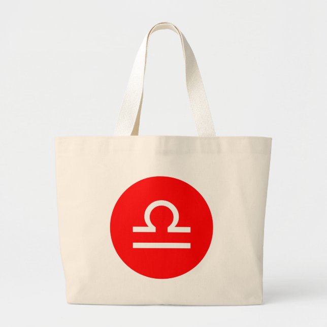 Grand Tote Bag Symbole Libra (Devant)