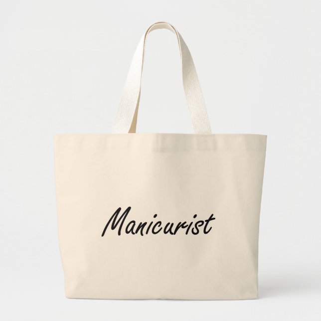 Grand Tote Bag Système de travail artistique de manucure (Devant)