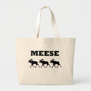 Grand Tote Bag T-shirt drôle de trois Meese