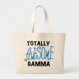 Grand Tote Bag T-shirts et cadeaux bleus gamma totalement impress