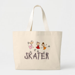 Grand Tote Bag T-shirts et cadeaux de fille de patineur
