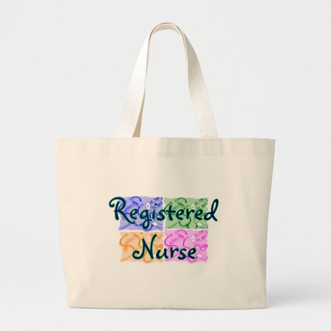 Grand Tote Bag T-shirts et cadeaux d'infirmier autorisé--Articles (Devant)