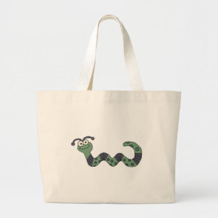 Grand Tote Bag T-shirts et cadeaux heureux de ver
