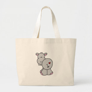 Grand Tote Bag T-shirts et cadeaux heureux d'hippopotame