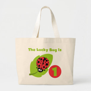 Grand Tote Bag T-shirts et cadeaux Lucky Bug 1er anniversaire
