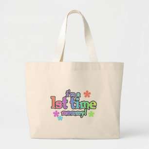 Grand Tote Bag T-shirts et cadeaux Mommy-Rainbow 1st Time
