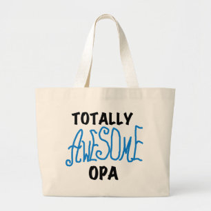 Grand Tote Bag T-shirts et cadeaux Opa bleu absolument géniaux