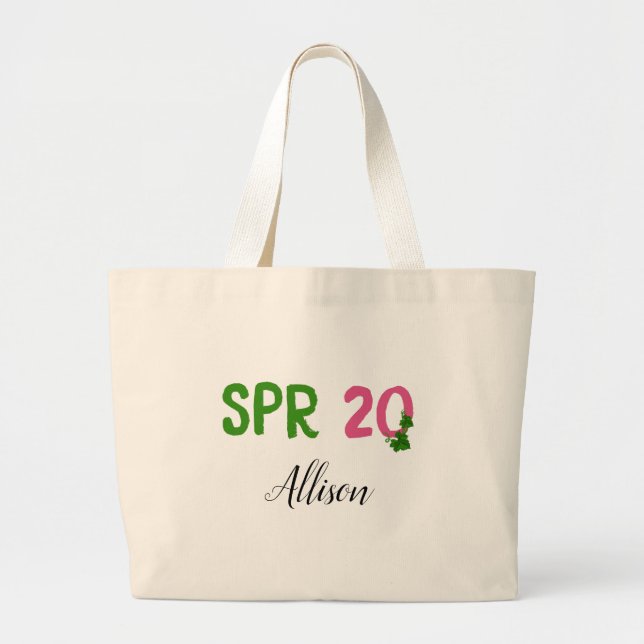 Grand Tote Bag Tableaux Sorority SPR 20 AKA personnalisés Fourre- (Devant)