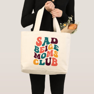 Grand Tote Bag Tad Beige Moms Club Souvenir Style Rétro Super