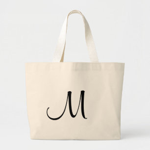 Grand Tote Bag Tan avec le monogramme noir