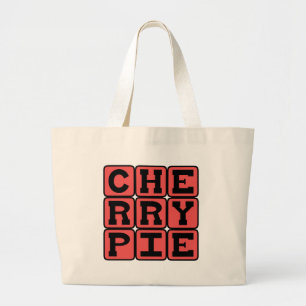 Grand Tote Bag Tarte aux cerises, délicieux dessert