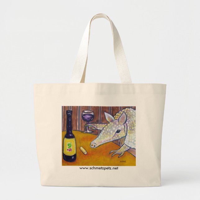 Grand Tote Bag Tatou à la vinothèque (Devant)
