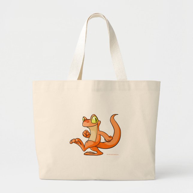 Grand Tote Bag Techo orange sur une recherche (Devant)