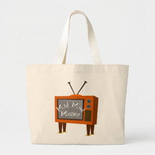 Grand Tote Bag Télévision de la console rétro oreilles Rabbit