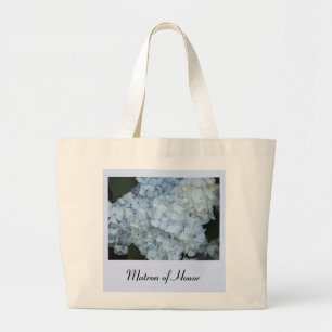 Grand Tote Bag Témoin de Mariage Hydrangea Bleu