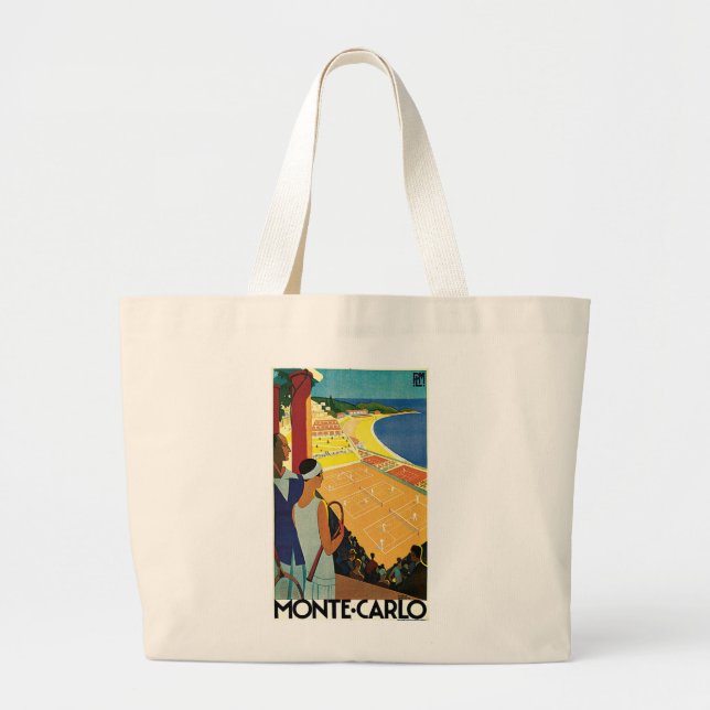 Grand Tote Bag Tennis à Monte Carlo (Devant)