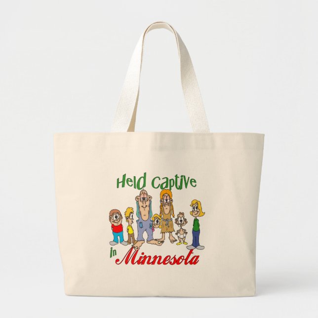 Grand Tote Bag Tenu captif dans le Minnesota (Devant)
