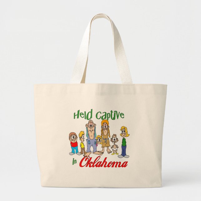 Grand Tote Bag Tenu captif dans OKlahoma (Devant)