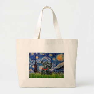 Grand Tote Bag Térrier écossais 12c -Nuit étoilée