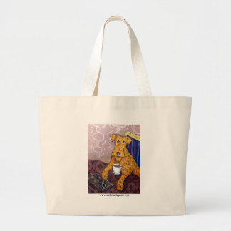 Grand Tote Bag Terrier irlandais au café-restaurant