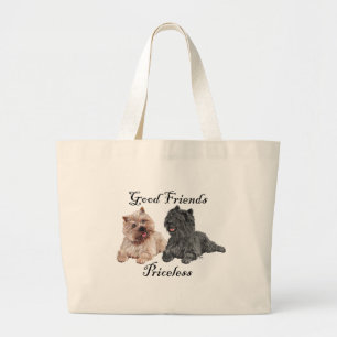Grand Tote Bag Terriers Cairn noirs et bruns