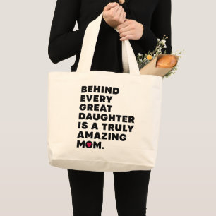 Grand Tote Bag Texte d'expression de conception mignonne pour la 