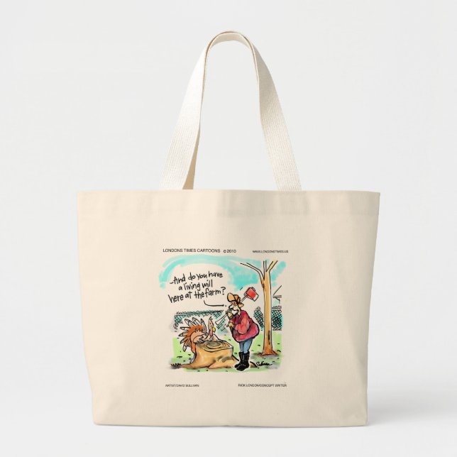 Grand Tote Bag Thanksgiving Turkey Living Will Drôle Cadeaux & Ca (Devant)