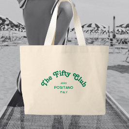 Grand Tote Bag The Fifty Club Retro Green Custom Crest