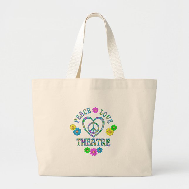 Grand Tote Bag Théâtre d'amour de paix (Devant)