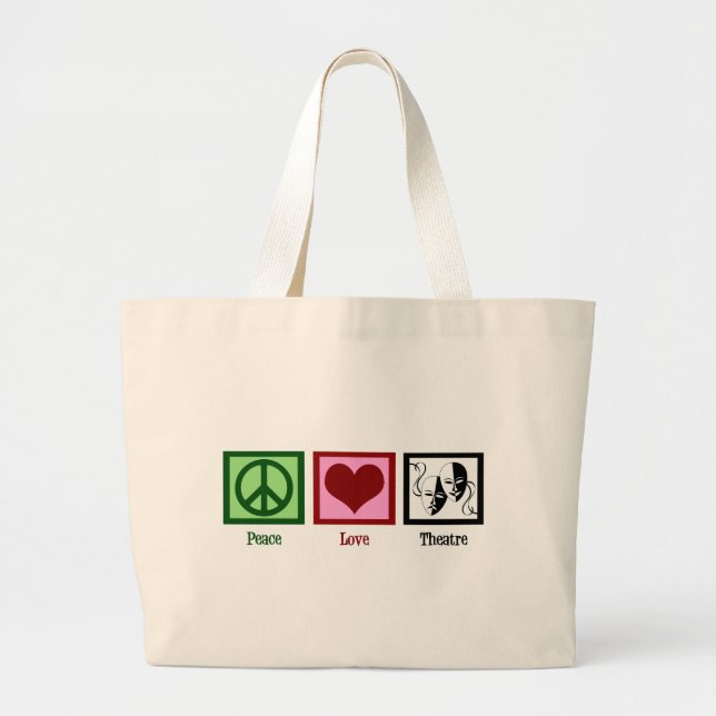 Grand Tote Bag Théâtre Peace Love (Devant)