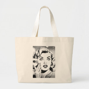 Grand Tote Bag thème/dessin popart rétro