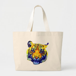 Grand Tote Bag Tiger Eyes Pop Art
