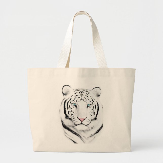 Grand Tote Bag Tigre blanc sibérien (Devant)