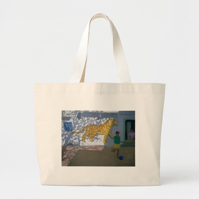 Grand Tote Bag Tigre Inde (Devant)