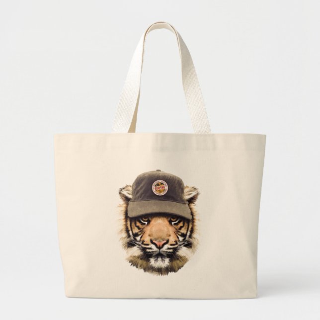 Grand Tote Bag Tigre surfant (Devant)