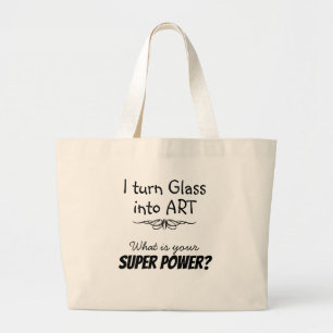 Grand Tote Bag Toile en verre teinté Super Artiste Fourre-tout