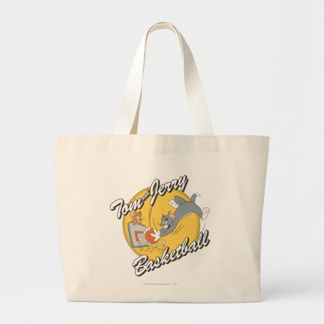 Grand Tote Bag Tom et Jerry Basketball 2 (Devant)