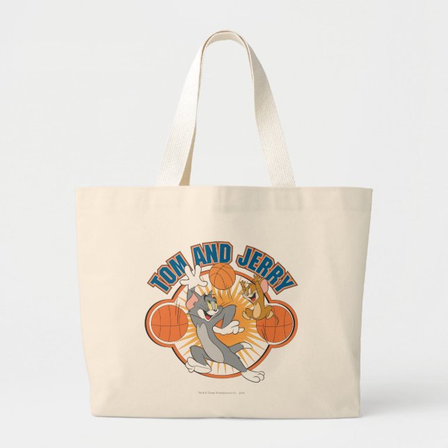 Grand Tote Bag Tom et Jerry Basketball 4 (Devant)