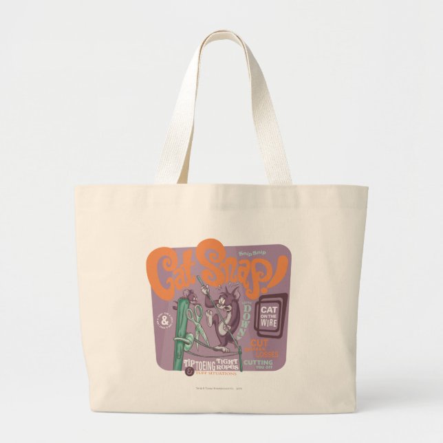 Grand Tote Bag Tom et Jerry Cat Snap (Devant)