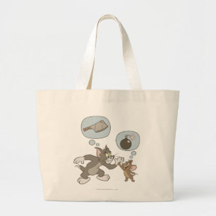 Grand Tote Bag Tom et Jerry Evil Thoughts