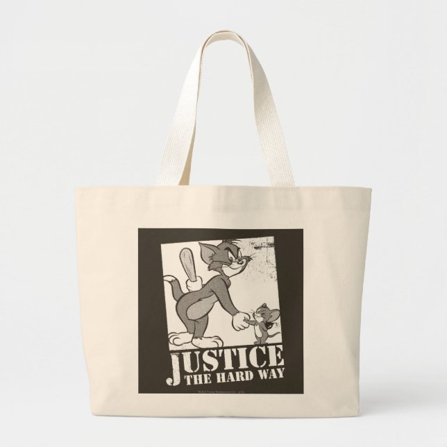 Grand Tote Bag Tom et Jerry Justice à l'envers (Devant)