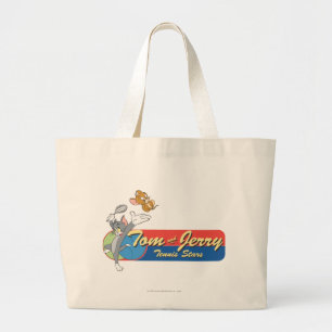 Grand Tote Bag Tom et stars du tennis 6 de Jerry