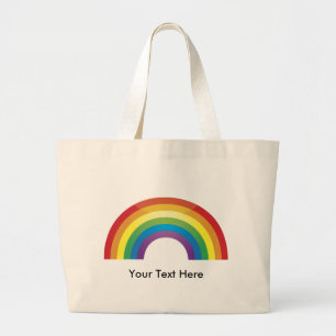 Grand Tote Bag Totes Arc-en-ciel classiques - Personnalisées, Pe