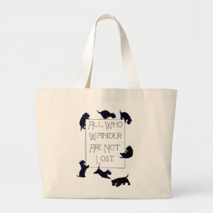 Grand Tote Bag Tous ceux qui errent... les Scotties aussi!