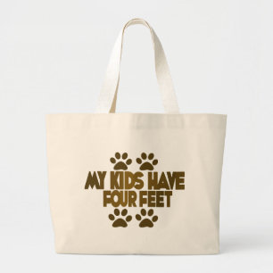 Grand Tote Bag Tous mes enfants ont quatre pieds