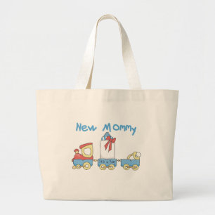 Grand Tote Bag Train New Mommy of Boy tshirts et cadeaux