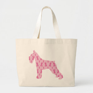Grand Tote Bag Traitons le cancer Ruban Schnauzer